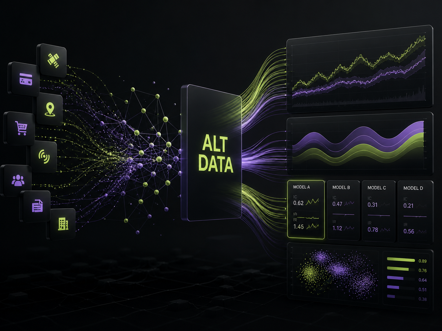 Alternative Data Pipeline concept visual